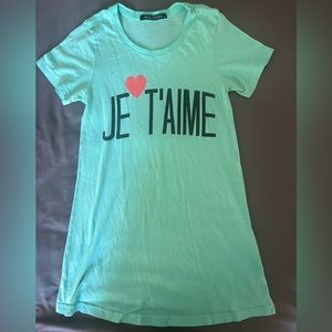WILDFOX “JE T’AIME” T- Shirt Size S